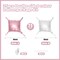 Pearl Pink and White Double Sided Square Foil Balloons Wall,19 Inches